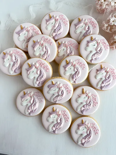 Einhorn-Porträt – Set in Rosa & Flieder