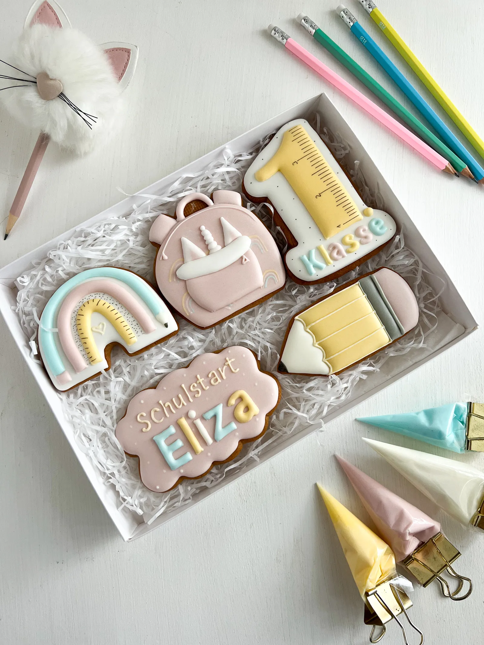 Verspielte Einhorn-Cookies zum Schulstart