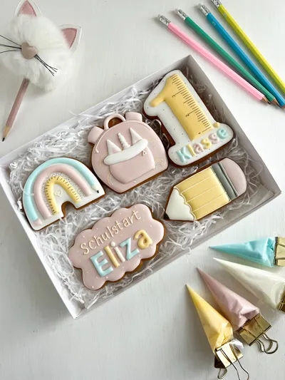 Verspielte Einhorn-Cookies zum Schulstart