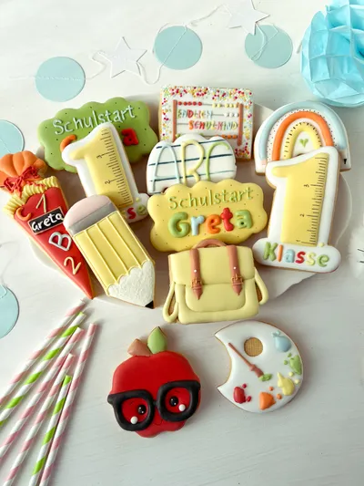 Grosses Cookies-Set: Endlich Schulkind