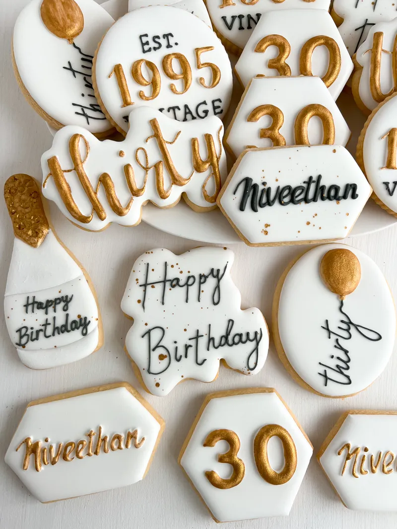 Cookies und Lebkuchen zum Erwachsenen-Geburtstag