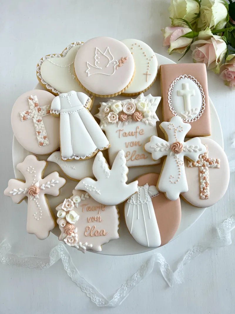 Cookies und Lebkuchen für Taufe